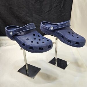 Crocs Navy Blue Sling Back Clog Shoe Men Size 4-5 Women Size 6-7